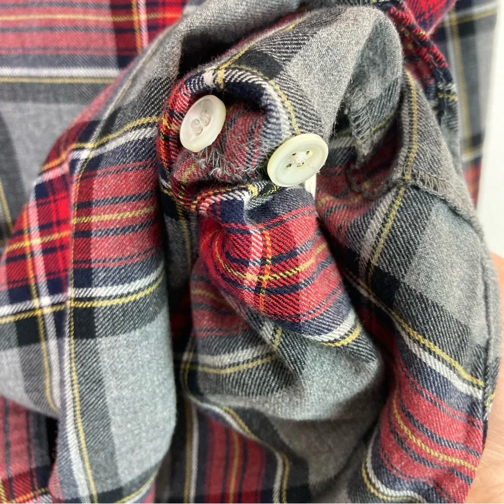 J.Crew Boy Fit Tartan Plaid Button Shirt Size 2